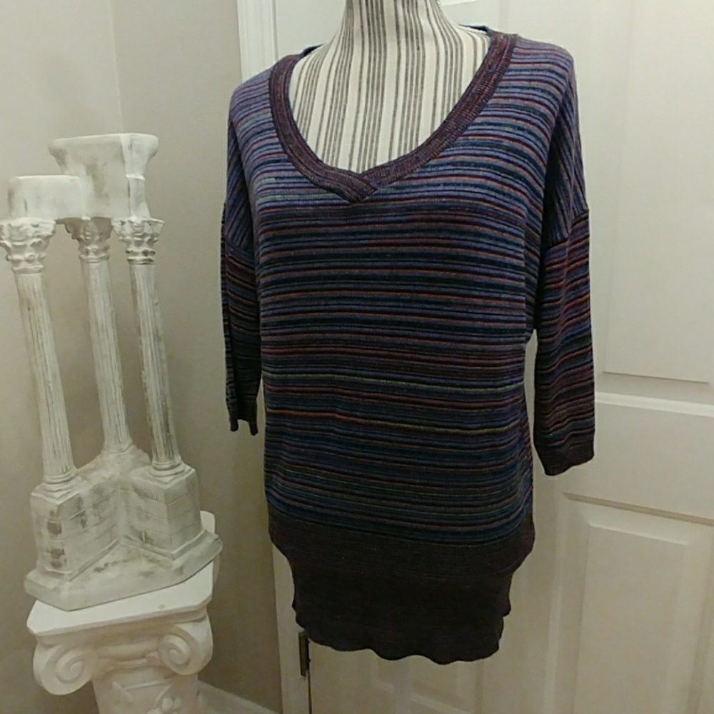 Maurice"s Short Sleeve Striped Sweater